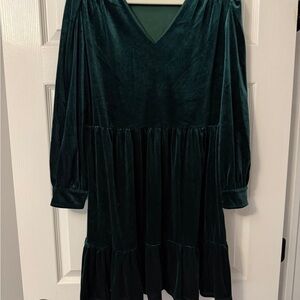 Sandra Darren Emerald Green Velvet Dress Women’s M